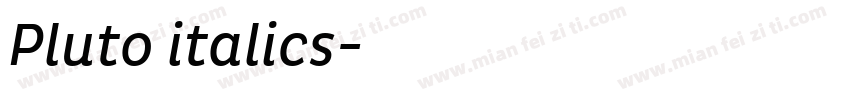 Pluto italics字体转换